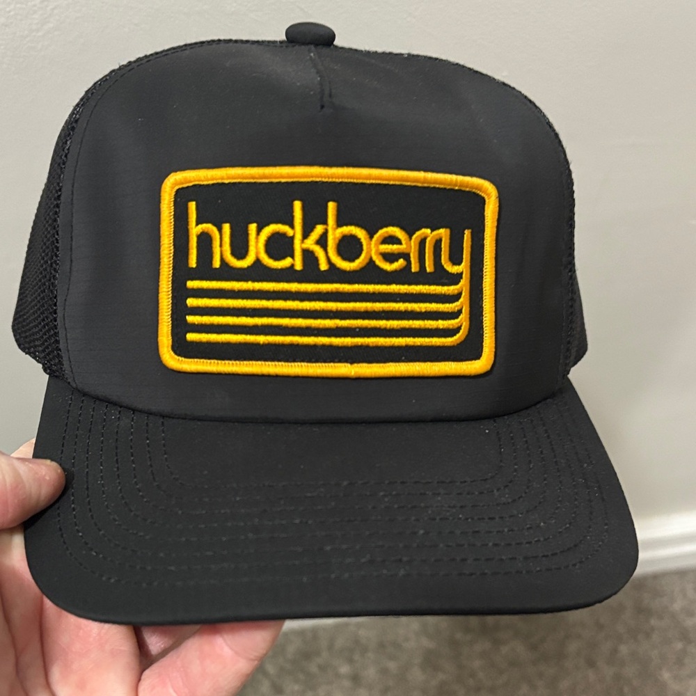 Huckberry Black and Yellow Trucker Hat